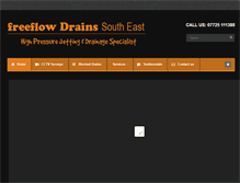 Tablet Screenshot of freeflow-drains.co.uk